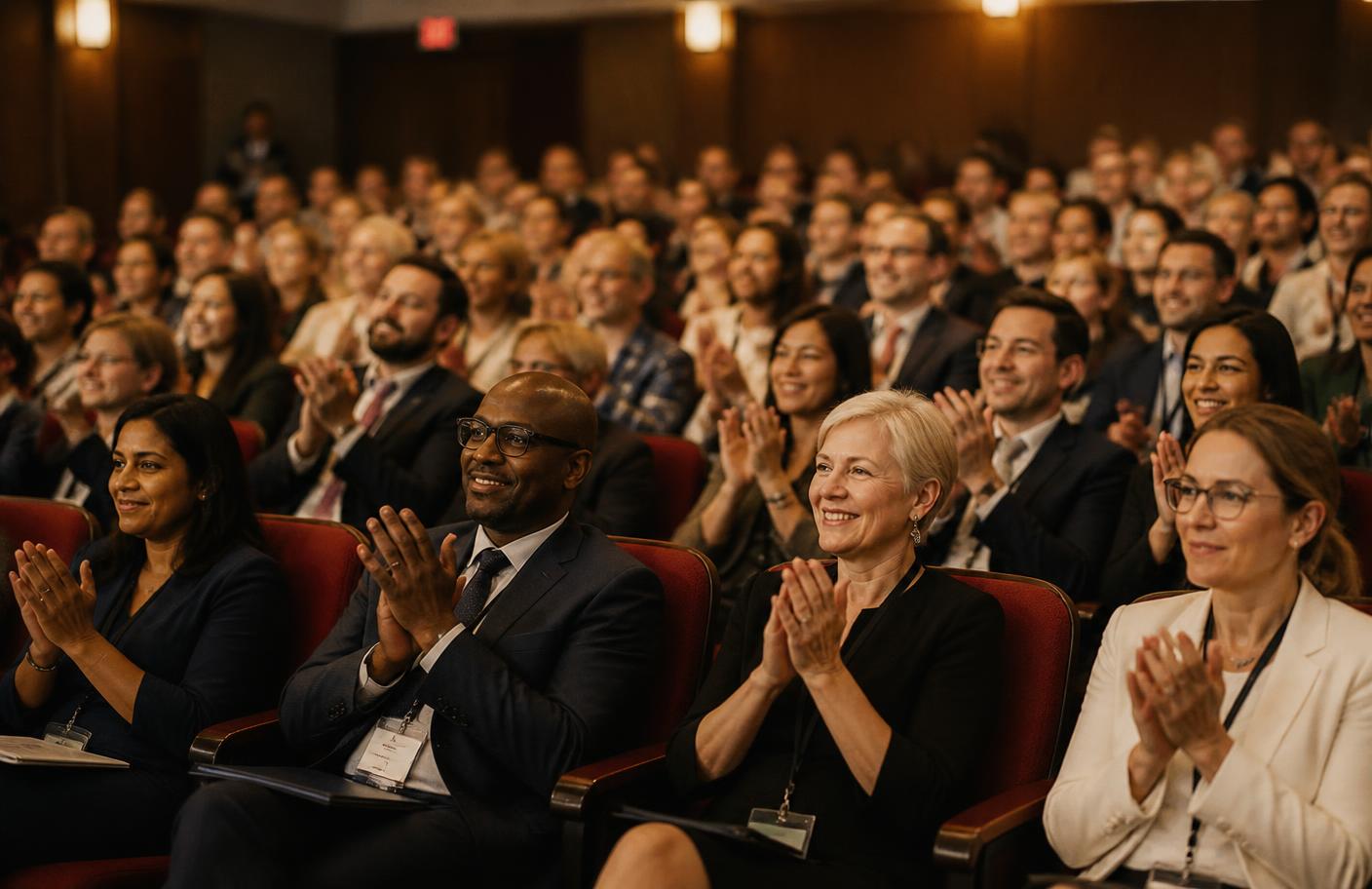 Warm auditorium audience